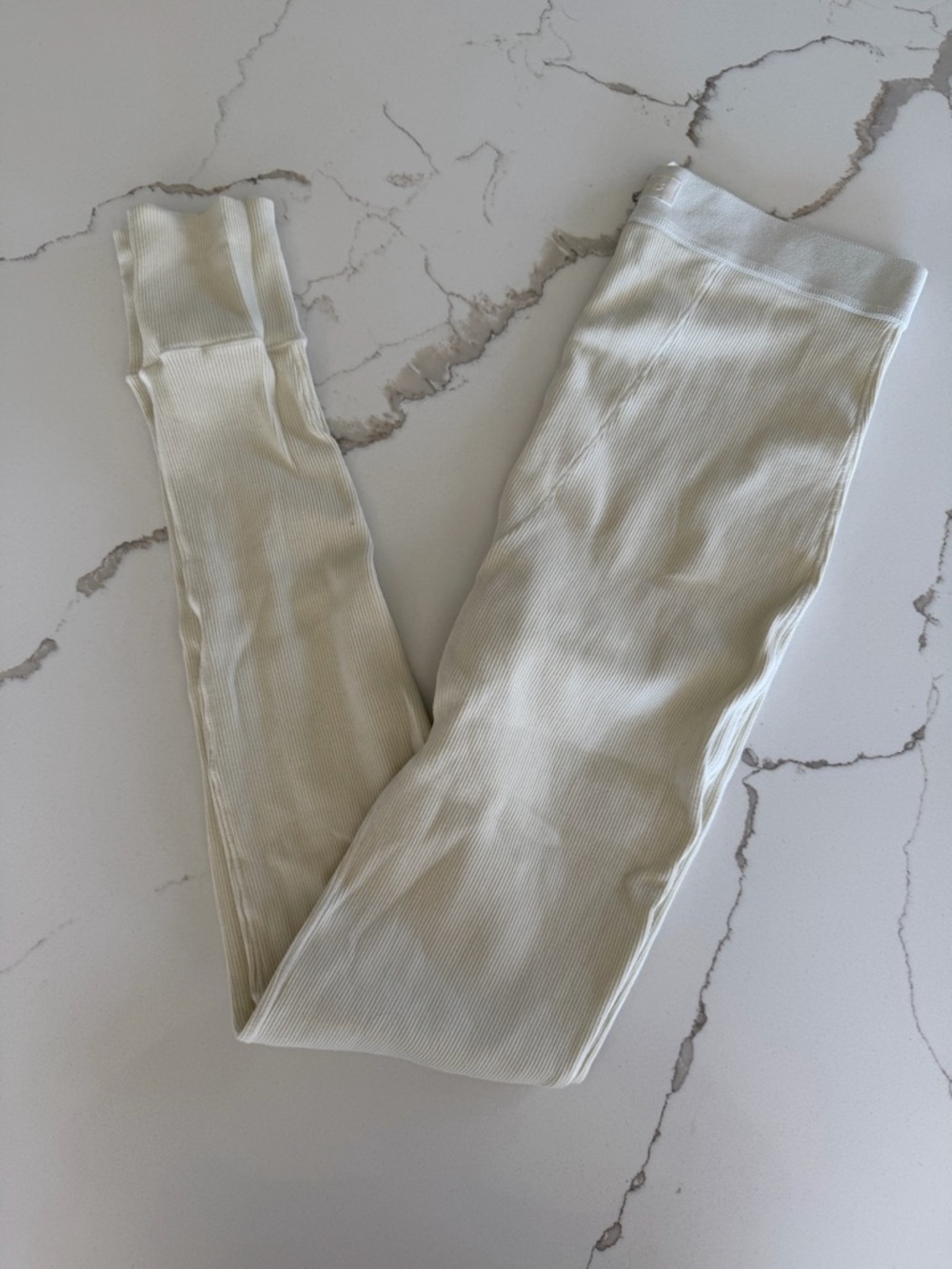 Skims Cotton Ribbed Legging Bone